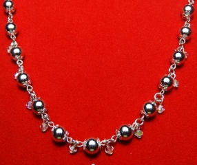 Silver Pearl Necklace Silver Pearl Necklace