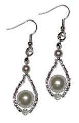 Silver Pearl-drop Earrings