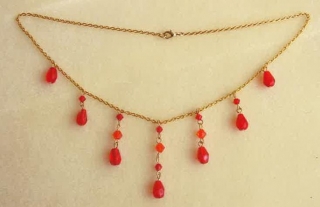 Drop Red Necklace