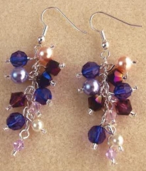 Purple Crystal Earrings Purple Crystal Earrings